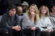 Steffi Graf in attendance at a basketball game